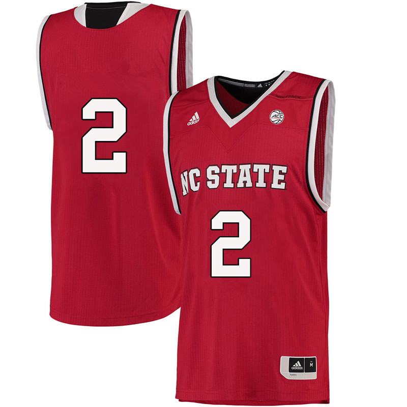 Men #2 Torin Dorn NC State Wolfpack College Basketball Jerseys-Red - Click Image to Close
